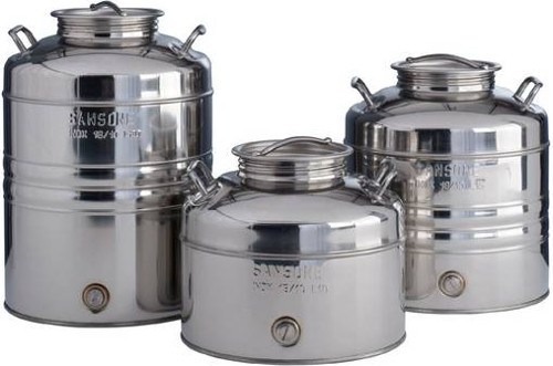 SANSONE 100Lt - 125106 Δοχείο με βιδωτό καπάκι INOX Ιταλίας